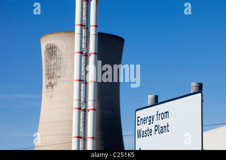 Une puissance de l'usine des déchets Sita à Billingham, Teeside, UK. L'usine Burns déchets ménagers Banque D'Images