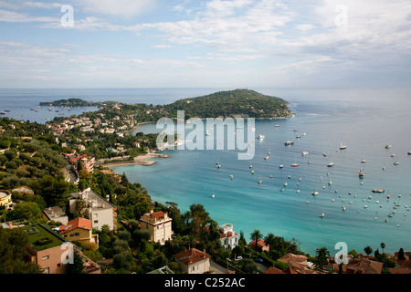 Vue de Villefranche sur Mer, Côte d'Azur, Alpes Maritimes, Provence, France. Banque D'Images