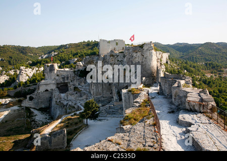 La Citadelle, également connu sous le nom de la ville morte dans Les Baux de Provence, Bouches-du-Rhône, Provence, France. Banque D'Images