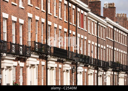 Terrasses géorgiennes sur Canning Street / Hope Street junction, Liverpool Banque D'Images