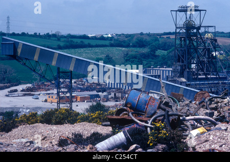 Baldhu, Chacewater, Cornouailles, Angleterre vers 1978. Wheal Jane Tin Mine, Cornish Tin Mining Company. ANNÉES 1970 ROYAUME-UNI HOMER SYKES Banque D'Images