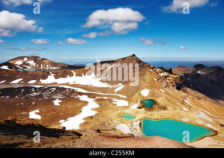 Lacs émeraude, Parc National de Tongariro, Nouvelle-Zélande Banque D'Images