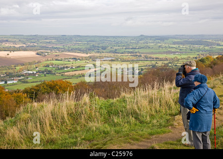 Vue sur Lower Wharfedale et Otley Chevin du Ridge à la Surprise Banque D'Images