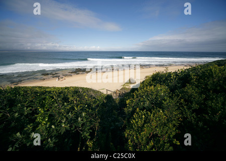 Plage et VUE SUR OCÉAN INDIEN JEFFREYS BAY EASTERN CAPE AFRIQUE DU SUD 23 Janvier 2011 Banque D'Images
