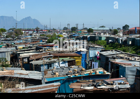 Avis de Khayelitsha township de Cape Town Afrique du Sud Banque D'Images