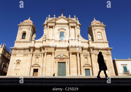 La Cathédrale San Nicolo Piazza del Municipio, Noto, Sicile, Italie Banque D'Images