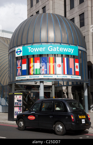 Entrée de la Tower Gateway DLR Station, London Banque D'Images