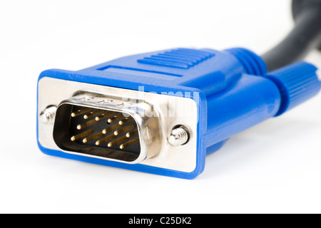 Connecteur de câble VGA et les câbles vidéo numérique Banque D'Images