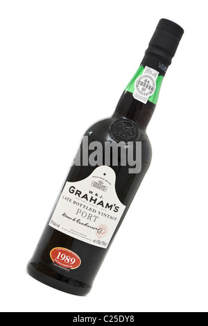 Bouteille de 1989 Graham's LBV (Late Bottled Vintage) Port Banque D'Images