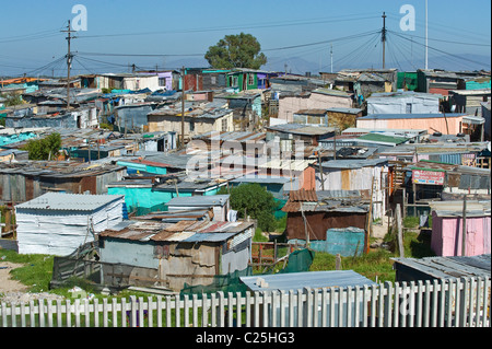 Avis de Khayelitsha township de Cape Town Afrique du Sud Banque D'Images
