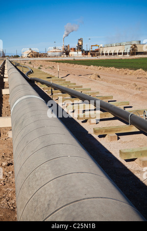 Usine géothermique Niland, CA. Banque D'Images