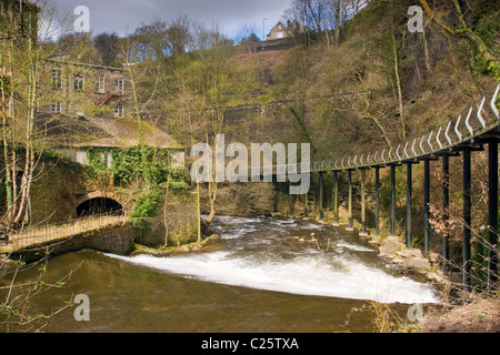 New Mills, Le Millenium Walkway Torrs, Derbyshire, Angleterre Banque D'Images