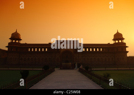 Jahangiri Mahal dans le Fort Rouge, Agra, Inde Banque D'Images