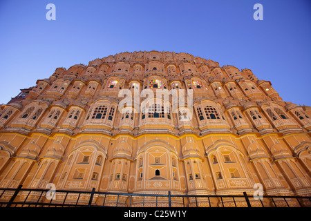 Hawa Mahal, sait aussi que le palais des vents, Jaipur, Inde Banque D'Images