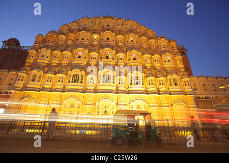 Hawa Mahal, sait aussi que le palais des vents, Jaipur, Inde Banque D'Images