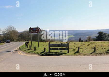 Newlands Corner Albury sur une partie de la North Downs près de Guildford, Surrey, Angleterre, Royaume-Uni Banque D'Images