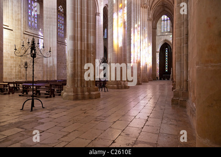 Monastère de Batalha, un chef-d'oeuvre de l'architecture gothique. République dominicaine ordre religieux. Unesco World Heritage. Le Portugal. Banque D'Images