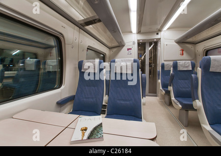 Wagon train Renfe,intérieur,Barcelone,ESPAGNE Catalogne Banque D'Images