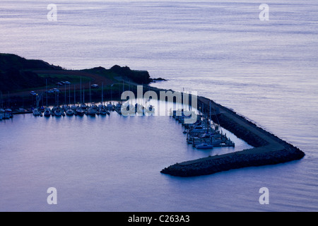 Lever du soleil sur une petite marina - San Francisco, California USA Banque D'Images