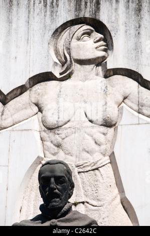 Statue de Pedro de Mendoza, Parque Lezama, San Telmo, Buenos Aires Banque D'Images