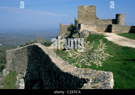 Le Château de Marvão, situé dans la province de l'Alentejo au Portugal Banque D'Images