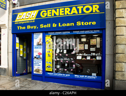 Un générateur de trésorerie ' ' shop, UK Banque D'Images