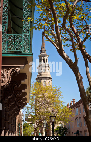 L'Église historique de Saint Phillip à Charleston, SC. Banque D'Images