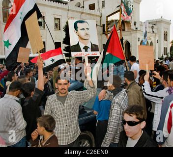 Manifestation pro 2011 Syrie Le Président Bachar Al Assad Hama Banque D'Images