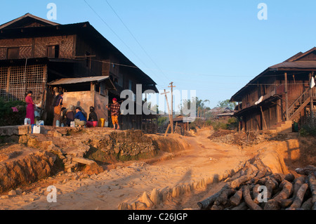 Trek de Nahmsen à Hsipaw. Le nord de l'État Shan. Myanmar Banque D'Images