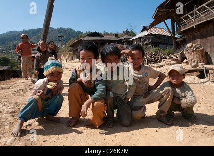 Trek de Nahmsen à Hsipaw. Le nord de l'État Shan. Myanmar Banque D'Images