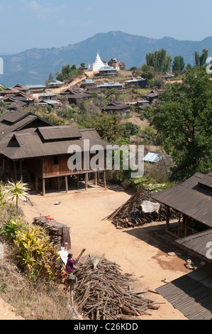 Trek de Nahmsen à Hsipaw. Le nord de l'État Shan. Myanmar Banque D'Images