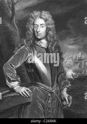 George Byng, 1er vicomte Torrington, KO PC (1668-1733) gravure sur à partir de 1837. L'officier de marine britannique et homme d'État. Banque D'Images