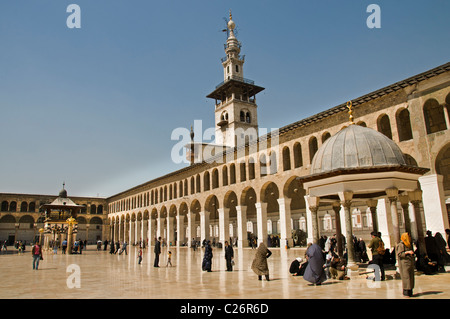 Mosquée des Omeyyades de Damas Syrie musulmane Vieille Ville Banque D'Images