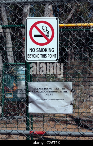 No Smoking sign in wildlife park Banque D'Images