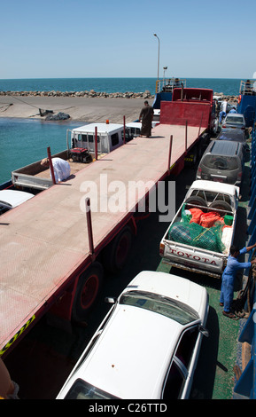 Car-ferry à l'île de Masirah, Oman Banque D'Images