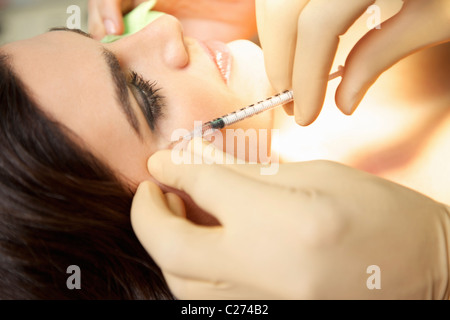 Close up of Woman Receiving Botox Injection