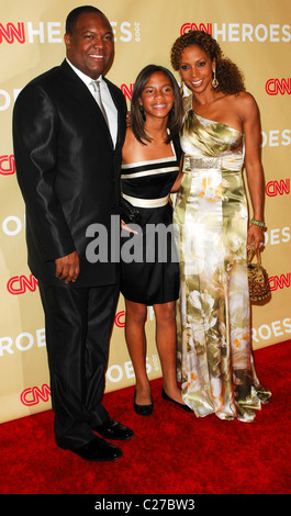 Rodney Peete, fille et Holly Robinson Peete CNN Heroes : An All-Star Tribute qui a eu lieu au Kodak Theatre - Arrivées Hollywood, Banque D'Images