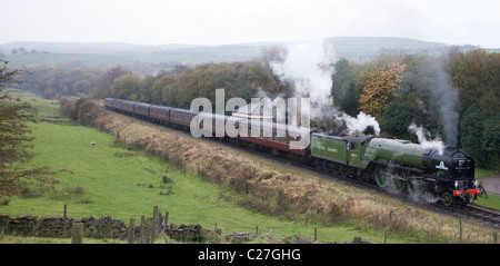 Tornade sur East Lancs Railway Station, Irwell Vale Banque D'Images