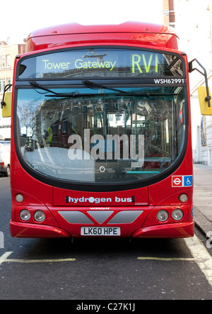 Autobus à hydrogène dans le centre de Londres Banque D'Images