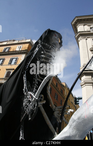 Procession carnaval célébrations dans la rue via Nazionale, à Rome, Italie Banque D'Images