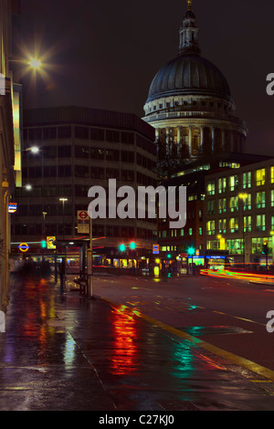 Photo de nuit St pauls londres Banque D'Images