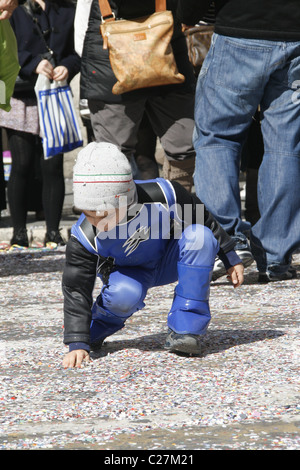 Procession carnaval célébrations dans la rue via Nazionale, à Rome, Italie Banque D'Images