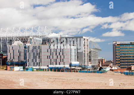 Site de construction de nouveaux bâtiments de l'Université de Newcastle qui sera neutre en carbone. Banque D'Images