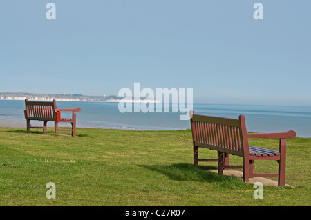 Avis de Flamborough Head de Bridlington South Beach Banque D'Images