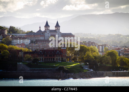 El seminario et Palais Miramar à San Sebastian Banque D'Images