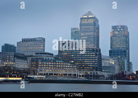 Docklands. Canary Wharf, Londres. C'est l'un des financiers de Londres et les quartiers d'affaires. Banque D'Images