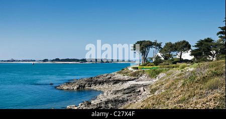 Pointe, Port Navalo, Arzon, presqu'île de Rhuys, Golfe du Morbihan, Bretagne, France, Europe Banque D'Images