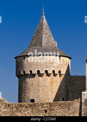 Tourelle, Château de Suscinio, presqu'île de Rhuys, Morbihan, Bretagne, France, Europe Banque D'Images