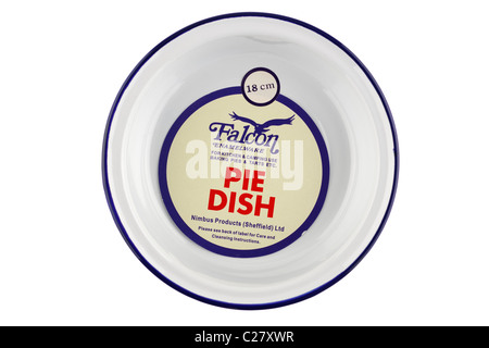 Falcon 18cm émail émail Nimbus et cuisine produit plat à tarte au four de camping Banque D'Images