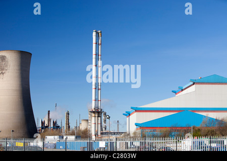 Une usine produisant de l'énergie alimentée par la combustion de déchets ménagers à Billingham sur Teeside, UK. Banque D'Images